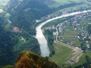 Sromowce Niżne , Pieniny , widok z Trzech Koron